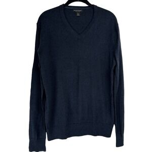 Banana Republic Luxury Blend Men's Sweater Size Large Navy Blue Silk Cashmere